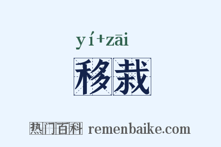 移栽是什么意思的图片